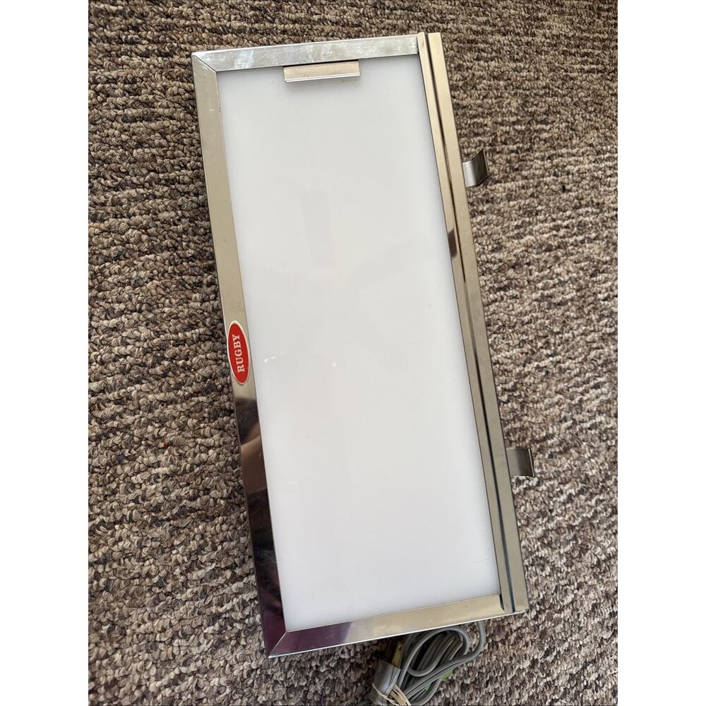 STAR & RUGBY XRAY VIEWER 15.5 x 6.5 x 2.5 CHROME FRAME PLEXI DCREEN- USED